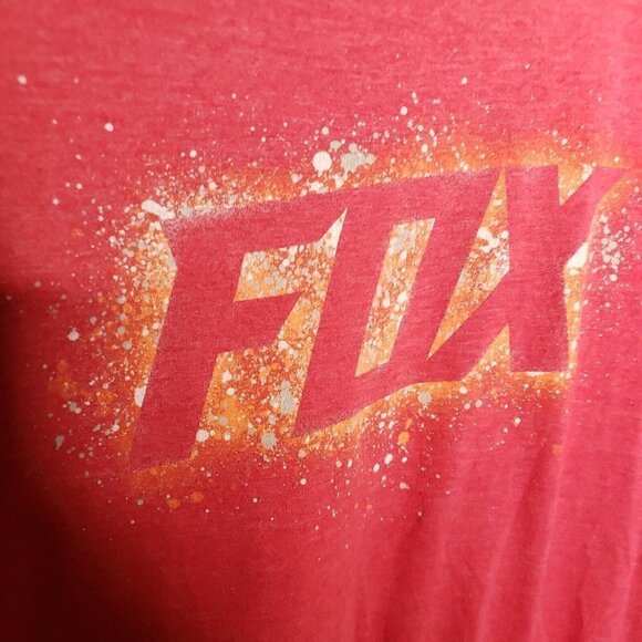 Fox Mens Red Logo Short Sleeve Shirt Medium - Picture 3 of 4